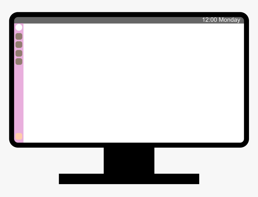 Computer Monitor,square,angle - Computer Desktop Clip Art, HD Png