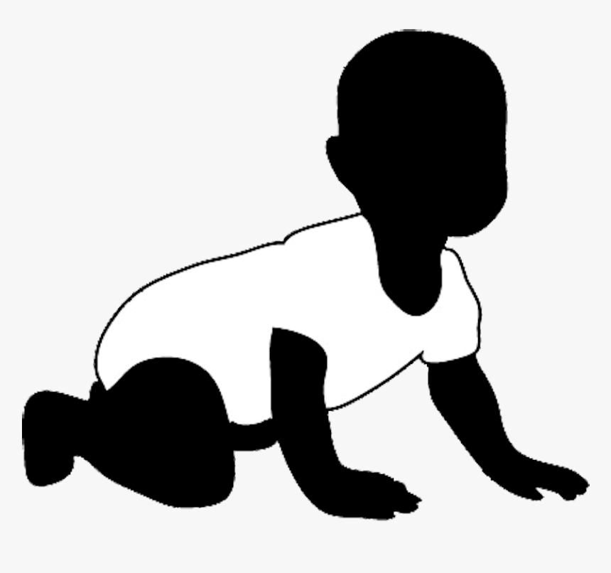 Baby Crawling - Baby Silhouette No Background, HD Png Download