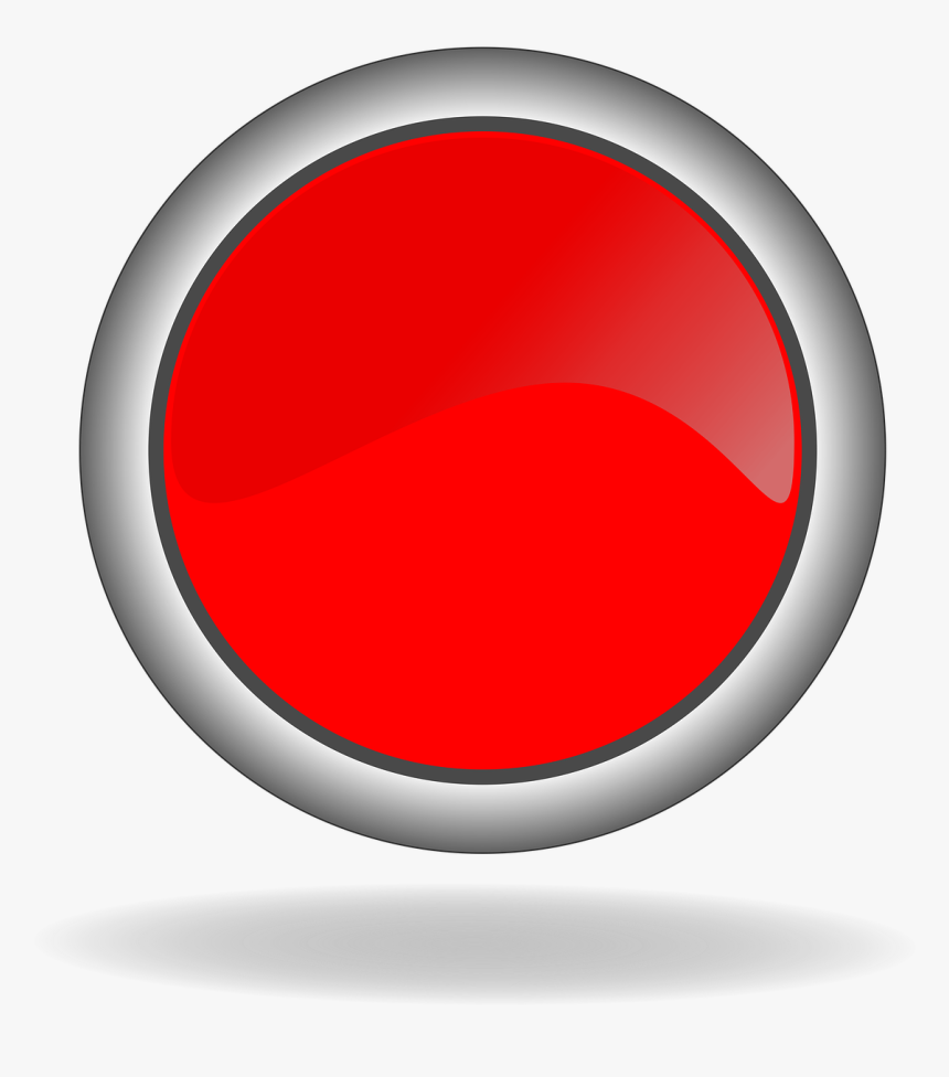 Red Button Icon Image Pixabay - Circle, HD Png Download