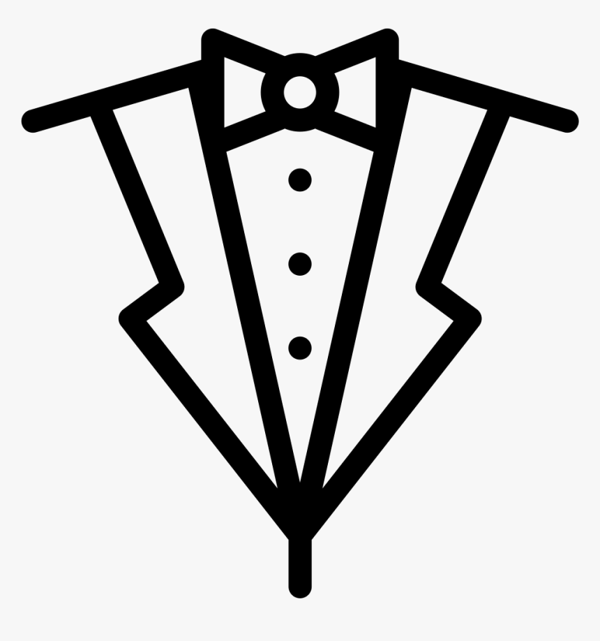 Suit And Bow Tie Comments - Suit And Tie Icon Png Black Free, Transparent Png
