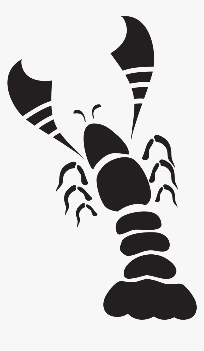 Transparent Krill Clipart - Lobster Silhouette Png Free, Png Download