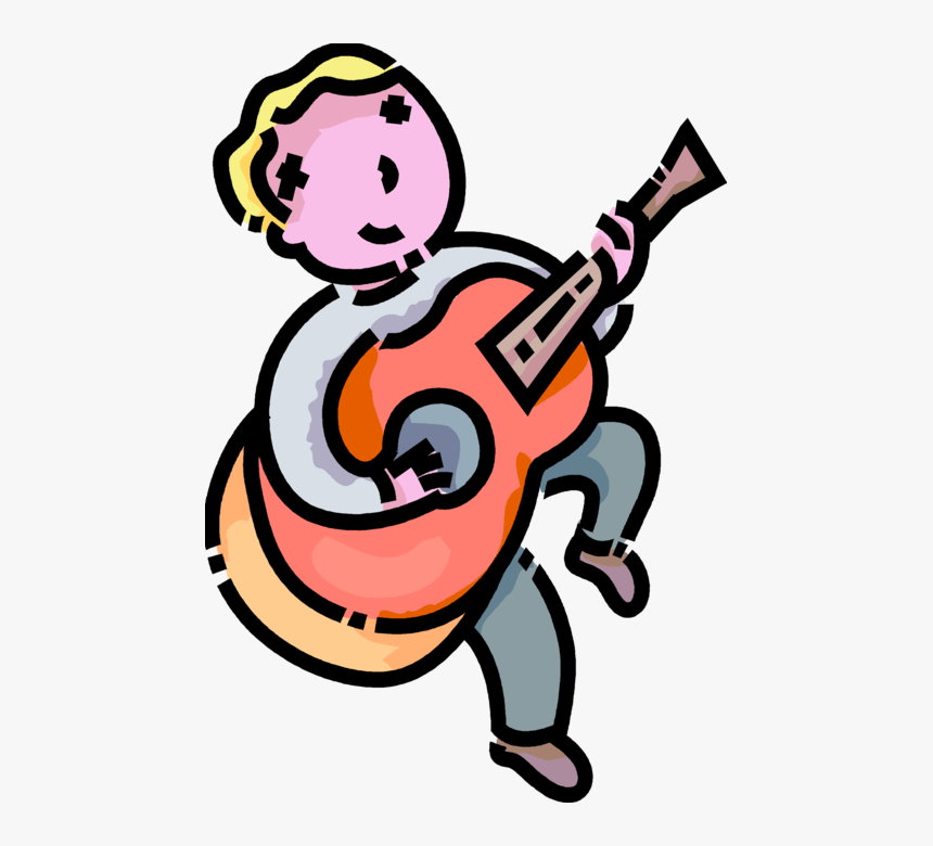 Transparent Boy Playing Guitar Clipart - Menino Tocando Violao Png, Png Download
