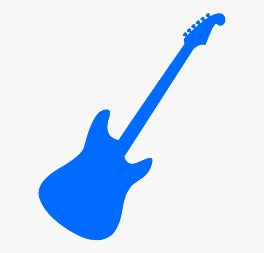 Guitar Clipart Easy - Blue Guitar Clip Art, HD Png Download