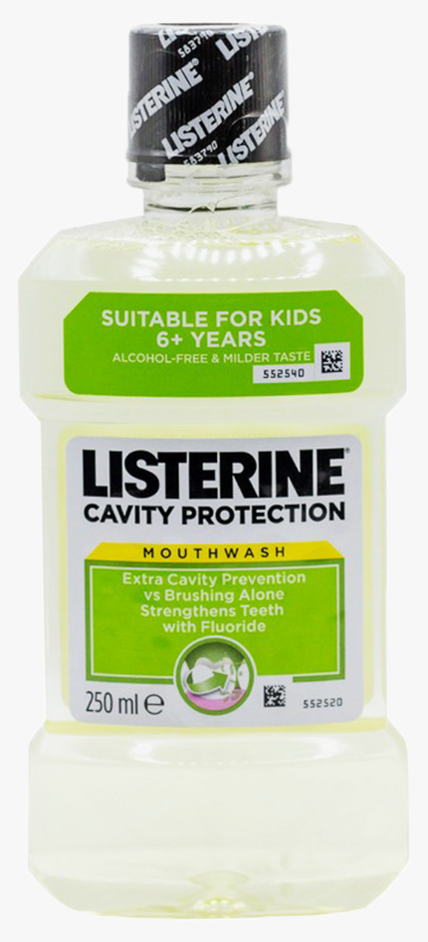 Listerine Mouth Wash Cavity Protection 250 Ml - Listerine, HD Png Download