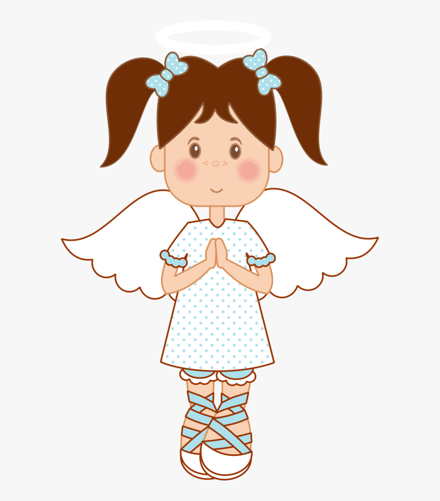Angel Clipart Brown Hair Pencil And In Color - Angel Girl Clipart, HD Png Download