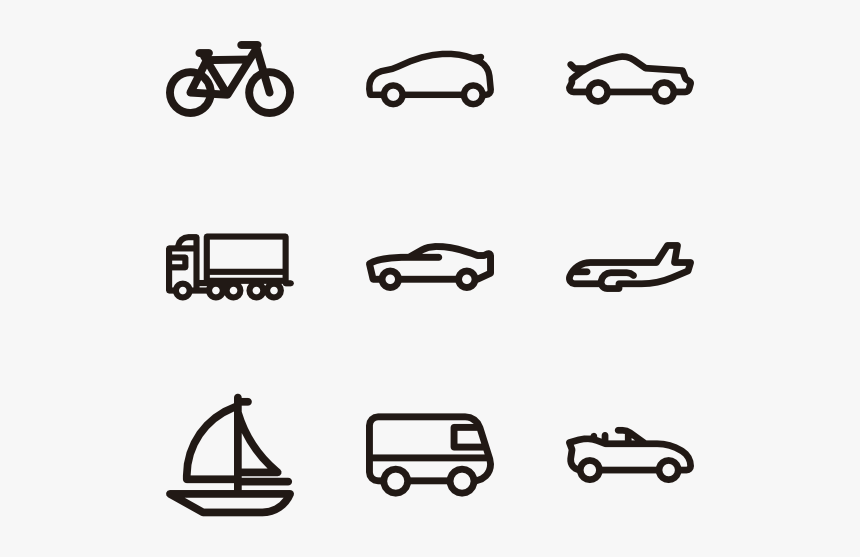 Minimal Transports - Minimal Car Icon Png, Transparent Png