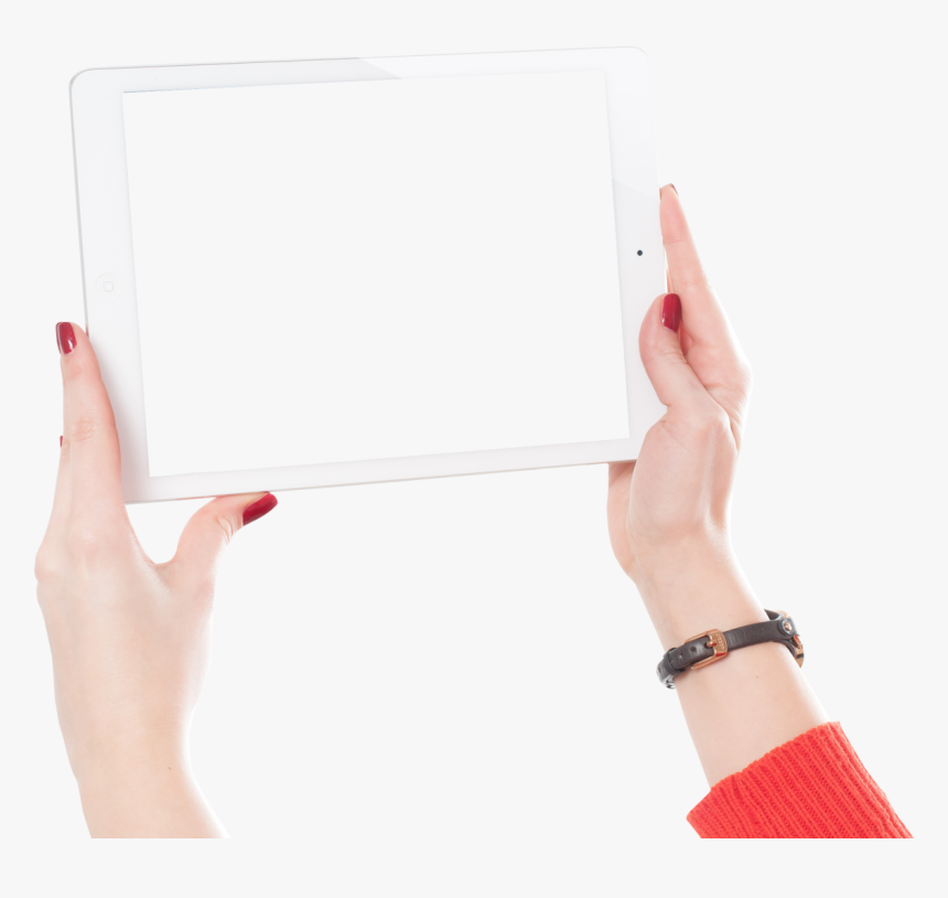 #tablet #hands #womanshands #women #frame - Hands Holding Ipad Png, Transparent Png