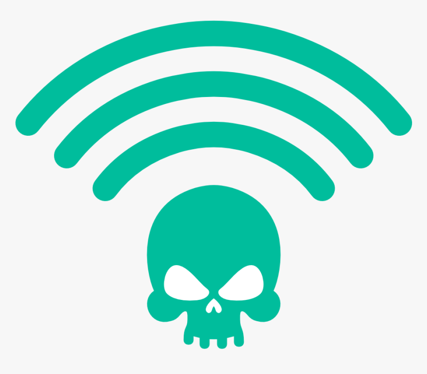 Safe Clipart Dangerous - Wifi Logo Skull, HD Png Download