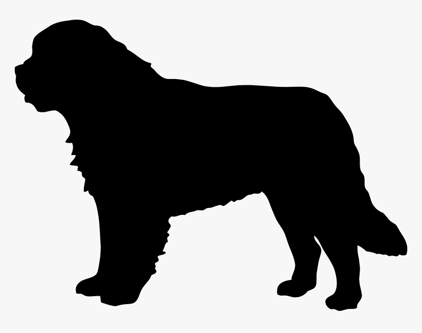 Bernard Great Dane Dobermann German Shepherd Clip Art - St Bernard Silhouette Png, Transparent Png