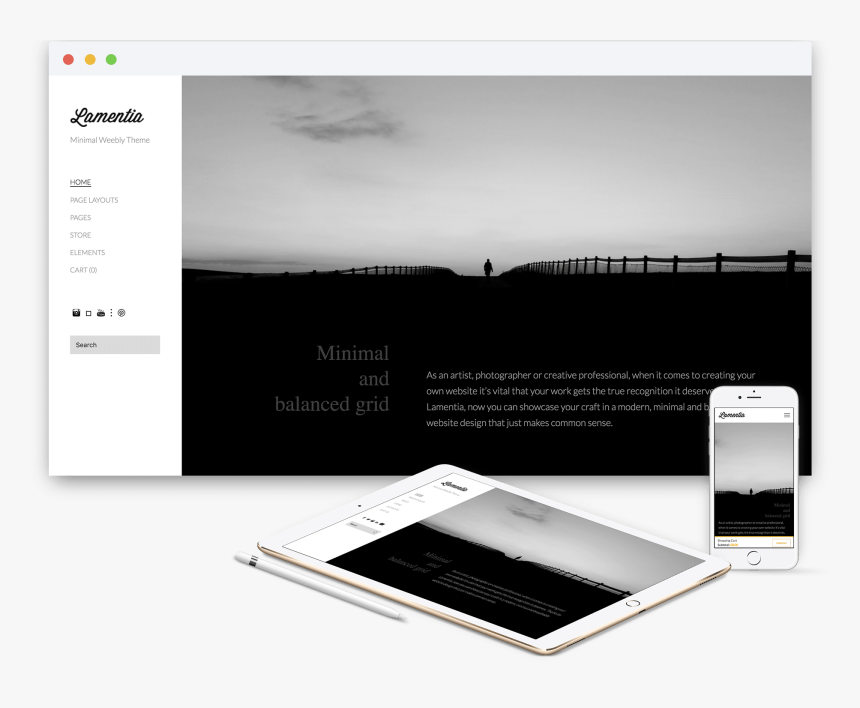 Minimal Weebly, HD Png Download