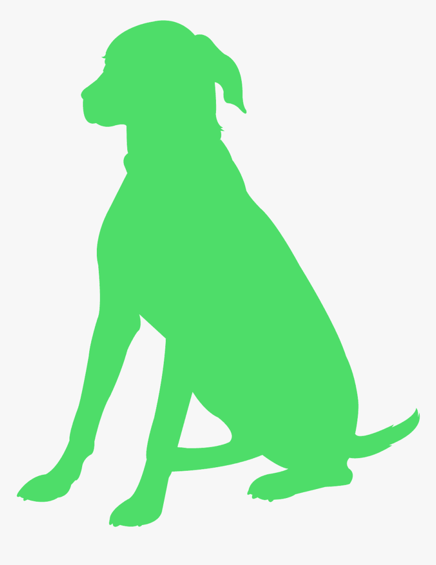 Dog Sitting Silhouette Vector, HD Png Download