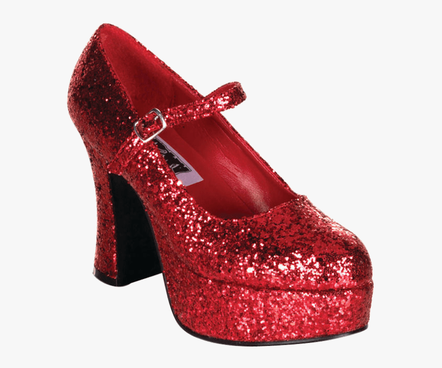 red glitter pumps