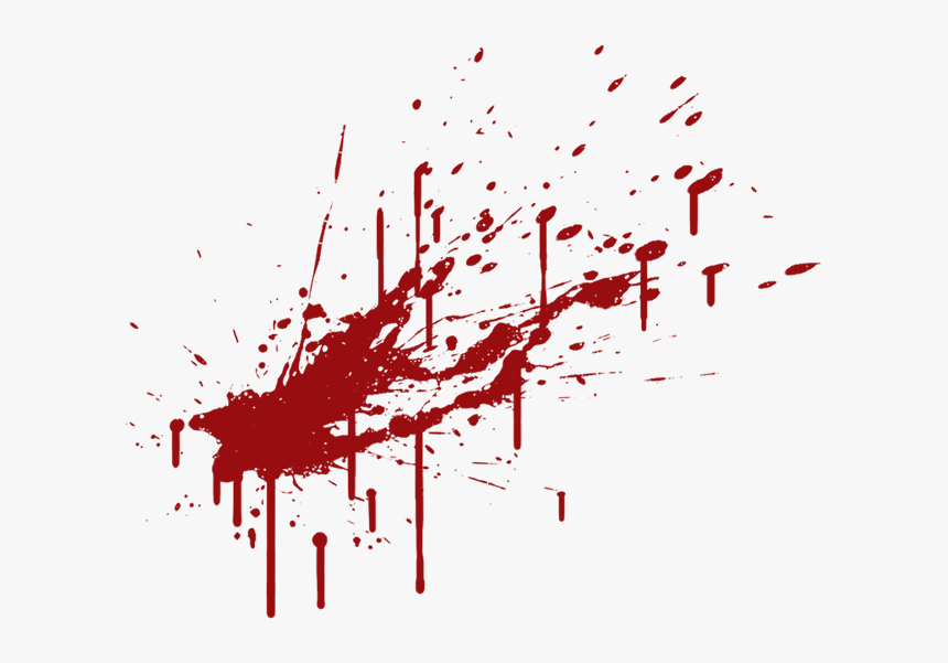 Blood Splat Png - Blood Stain Blood Spatter, Transparent Png