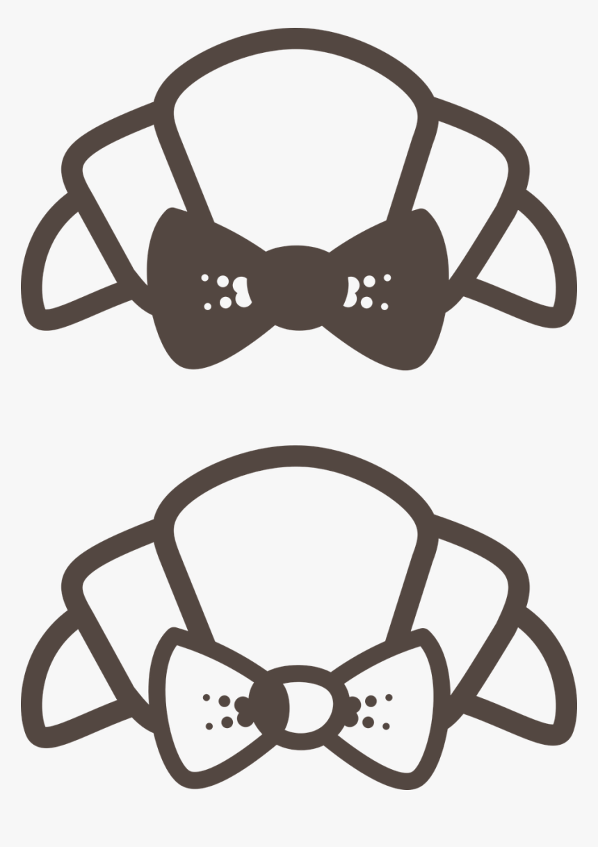 Croissant Bow Tie - ครัว ซอง ลาย เส้น, HD Png Download