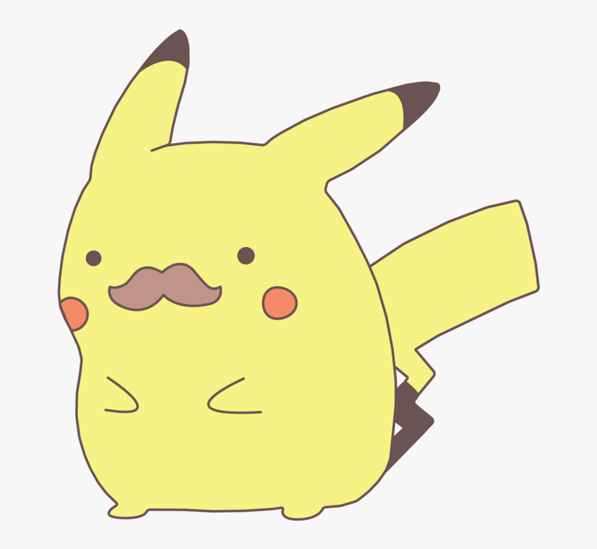 Publish With Glogster - Pikachu With Mustache, HD Png Download