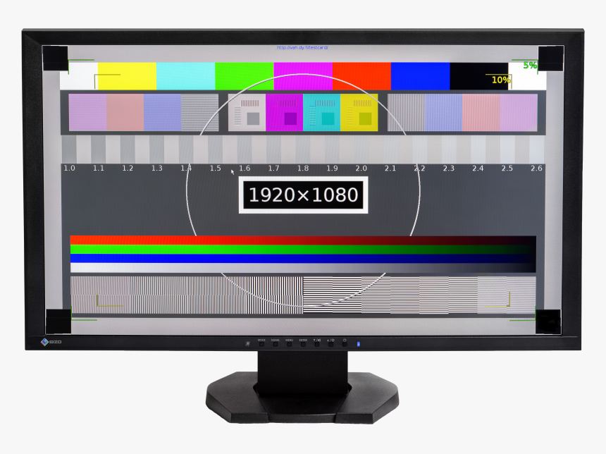 Eizo Foris Fg2421 Vga Computer Monitor Displaying Test, HD Png Download