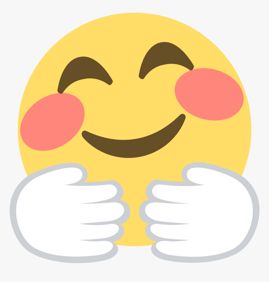 Smile Face Hugging Emoji , Png Download - Hugging Big Hug Emoji, Transparent Png , Transparent Png Image - PNGitem