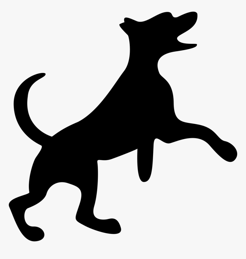 Happy Small Dog Pet Silhouette - Dog Walking, HD Png Download
