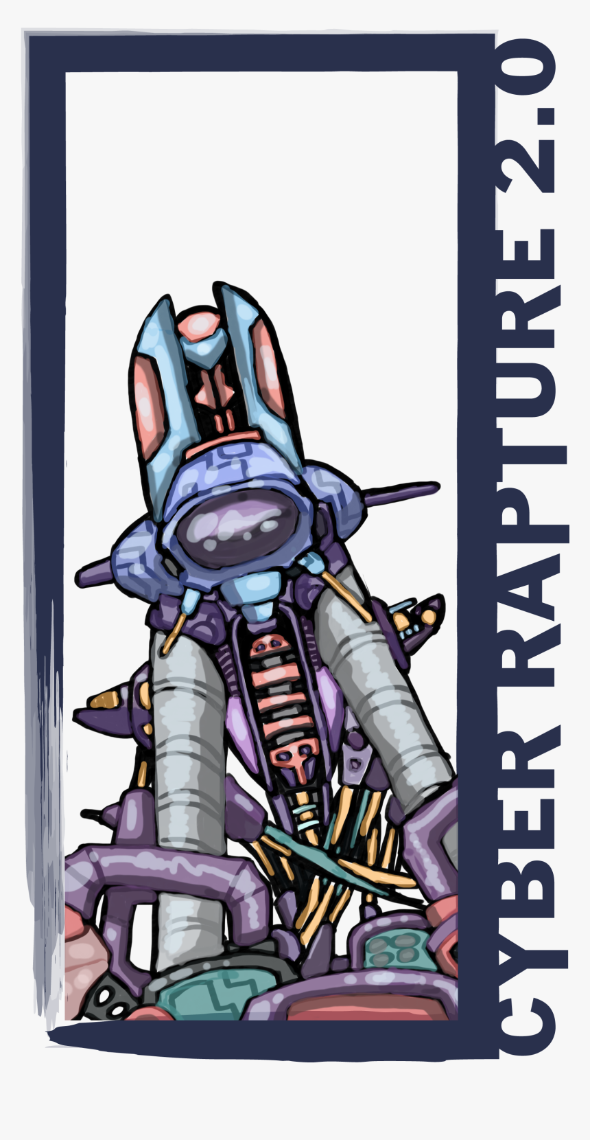 I Drew A Cool Looking Robot And Wanted To Put Some - Cartoon, HD Png Download
