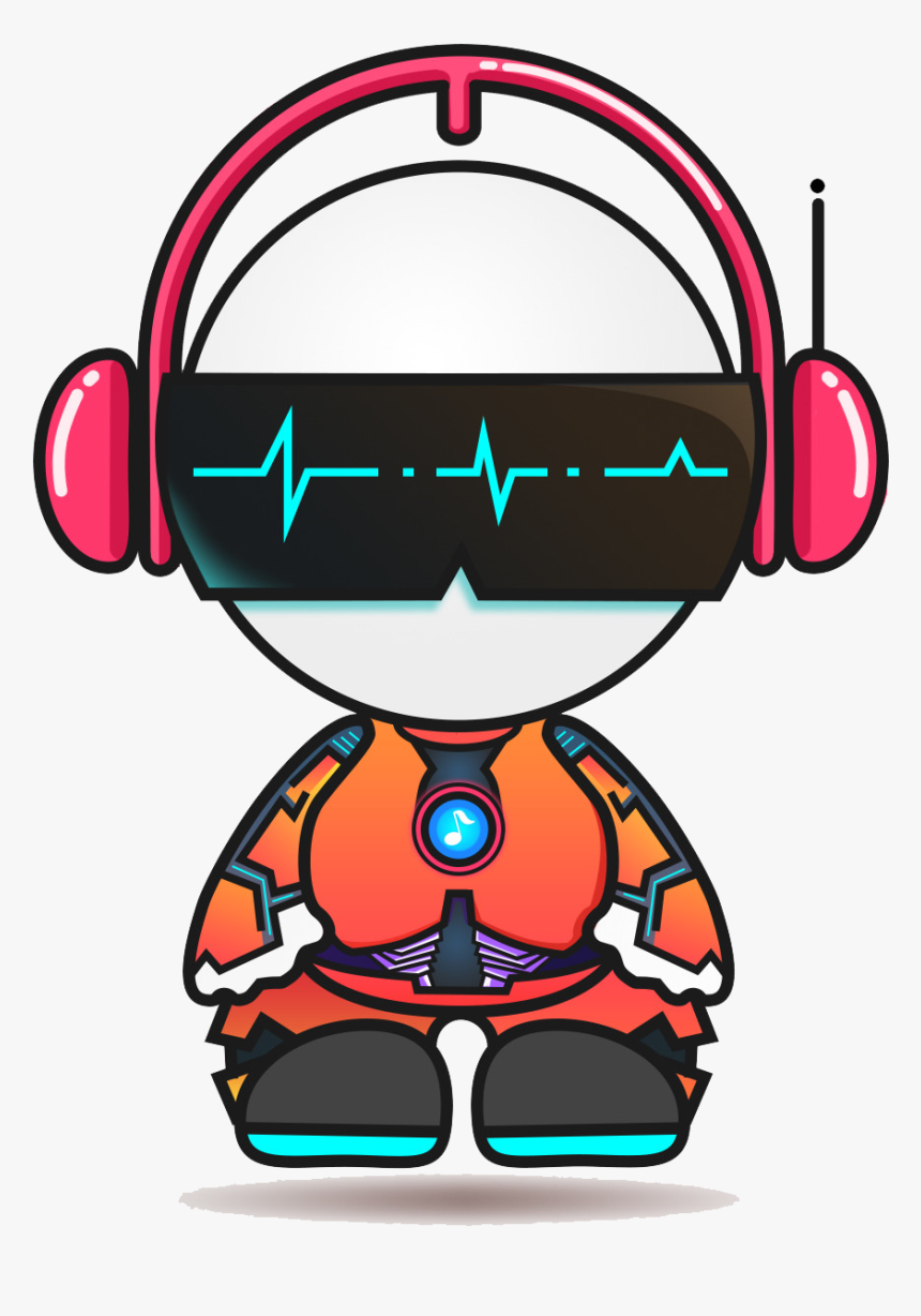 Wearing Sunglasses People Universe Headphones To Listening - Cartoon People With Headphones, HD Png Download