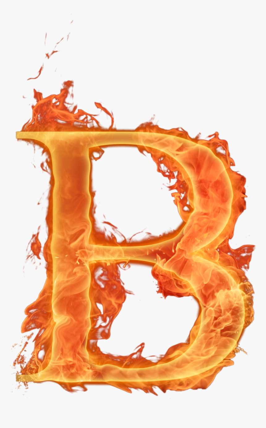 Transparent Flame Letters Clipart - Transparent Background Letter B Png, Png Download