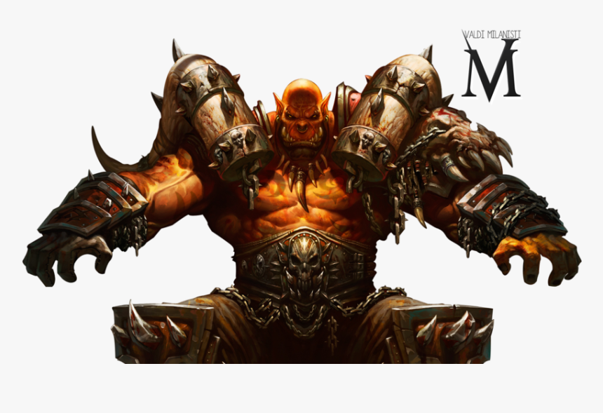 Fictional Artwork,games,orc,pc Game,action Figure,massively - Hearthstone Garrosh, HD Png Download