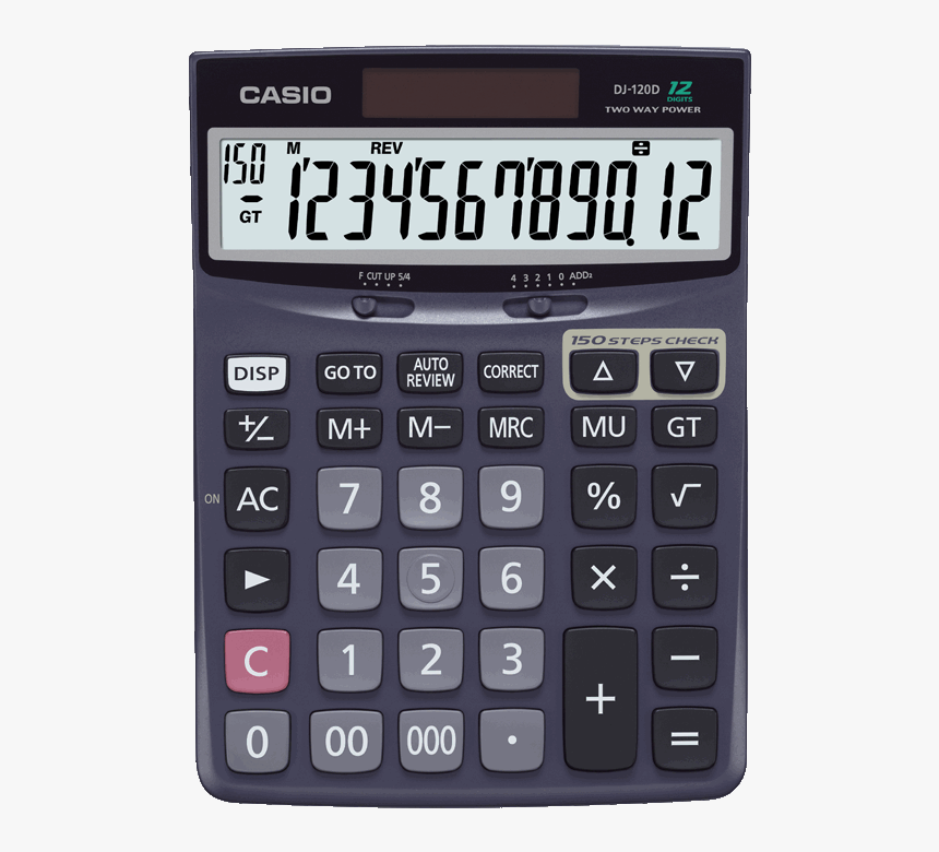 Casio Calculator Dj 120d, HD Png Download