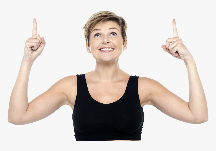 Women Pointing Top Free Commercial Use Png Images - Portable Network Graphics, Transparent Png