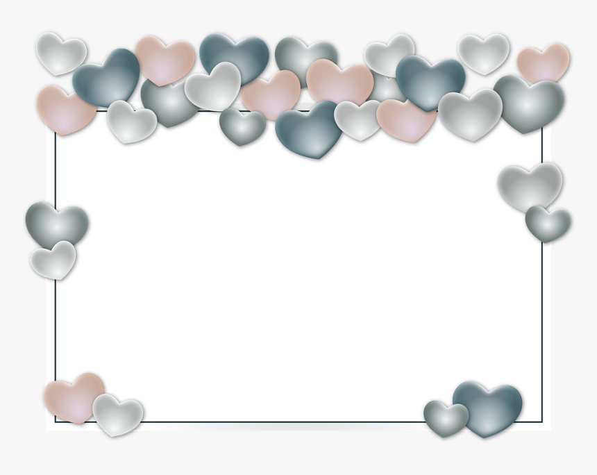 Frame, Border, Holder, Balloons, Anniversary, Heart - Heart, HD Png Download