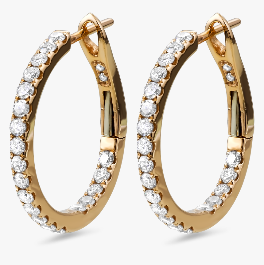 Diamond Earrings In 18k Rose Gold - Diamond Earrings Jewellery Hd, HD Png Download