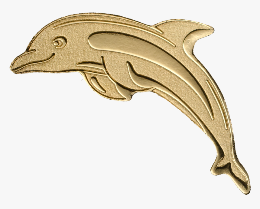 Palau - 2017 - 1 Dollar - Golden Dolphin Small Gold - Dolphin Transparent Image Gold, HD Png Download