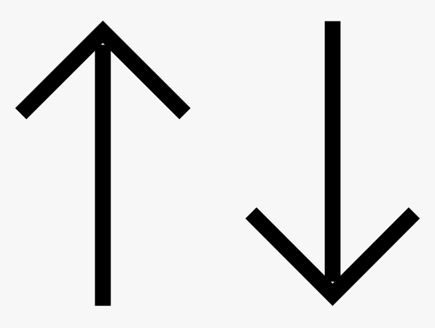 Straight Arrow Png - Upside Down Arrow Png, Transparent Png