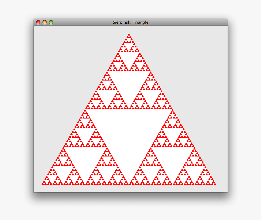 Pink Triangle Png -sierpinski - Famous Fractals, Transparent Png