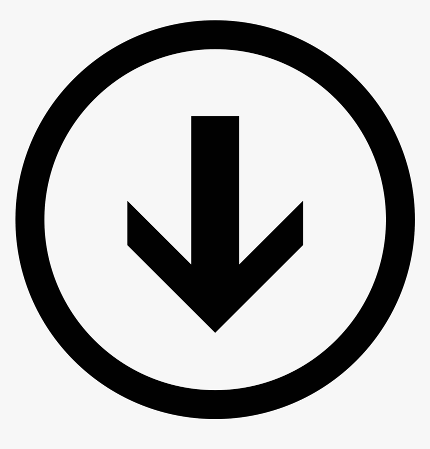 Clip Art Down Arrow Vector - 2 Number In Circle, HD Png Download