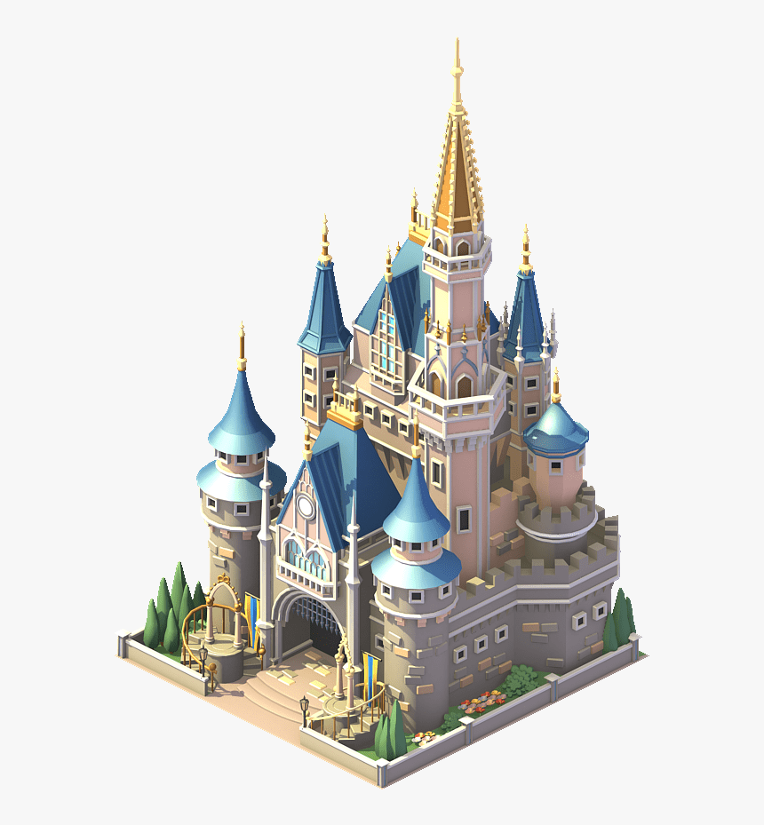 Disney Cinderella Castle 2x - Png Transparent Background Castles, Png Download