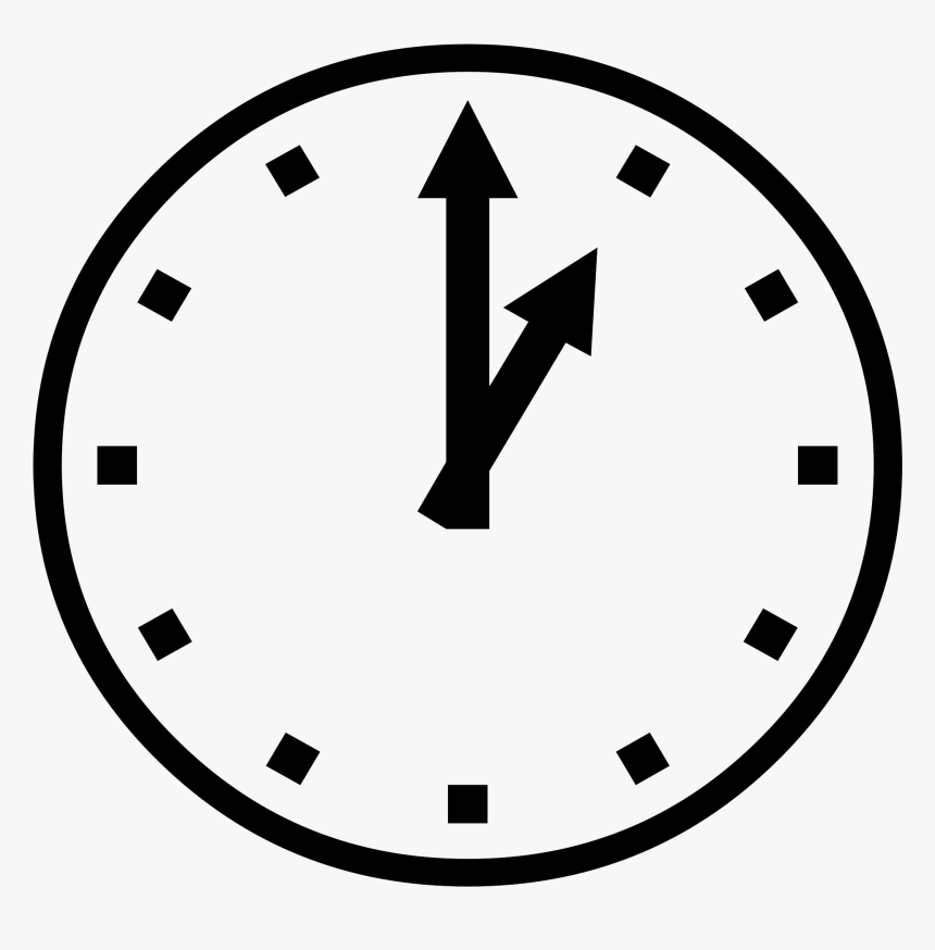 Clock Icon Web Icons - Silhouette Of Clock, HD Png Download