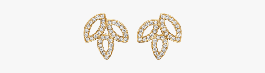 Small Gold And Diamond Earrings, HD Png Download
