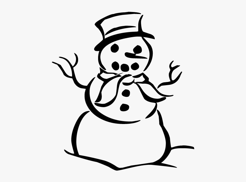 Free Black And White Snowman Png - Transparent Black And White Snowman, Png Download