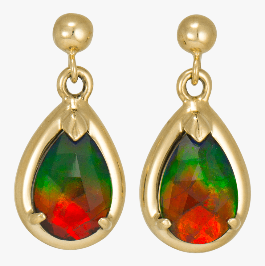 Natalia 14k Yellow Gold Earrings By Korite Ammolite - Earrings, HD Png Download