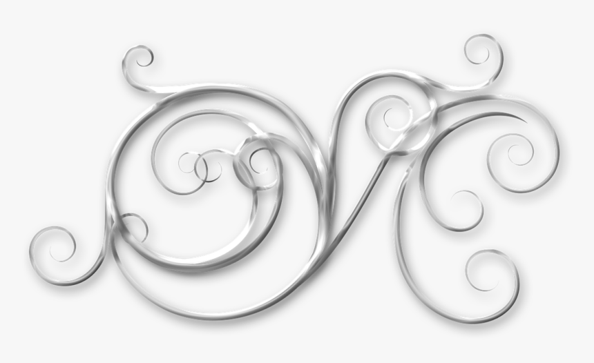 Silver Flourish Invitations Free Picture - Png Silver, Transparent Png