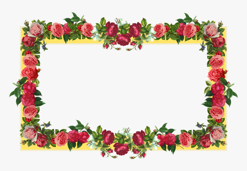 Red Flower Frame Png Photos - Flower Border Png, Transparent Png