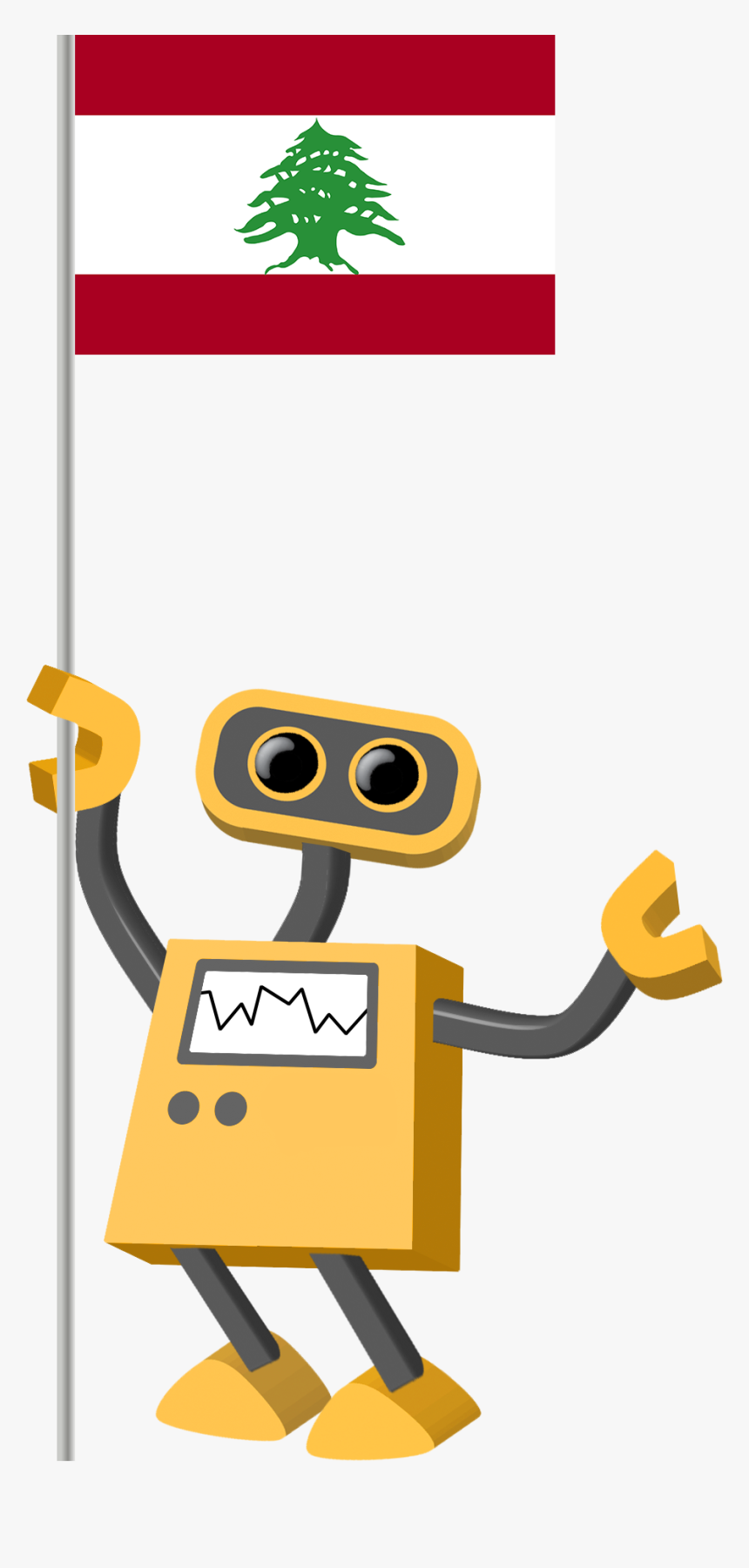 Robot With Stop Sign, HD Png Download