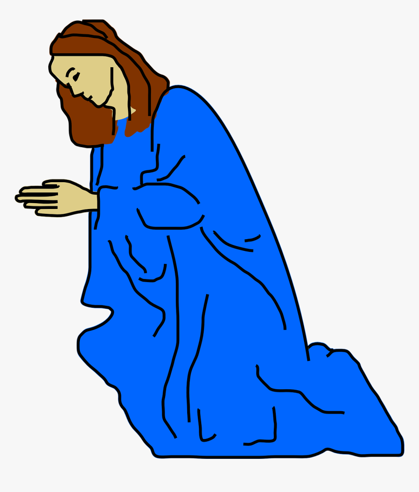 Prayer Praying Asking God Clip Art At Vector Clip Art - Mary Praying Clip Art, HD Png Download