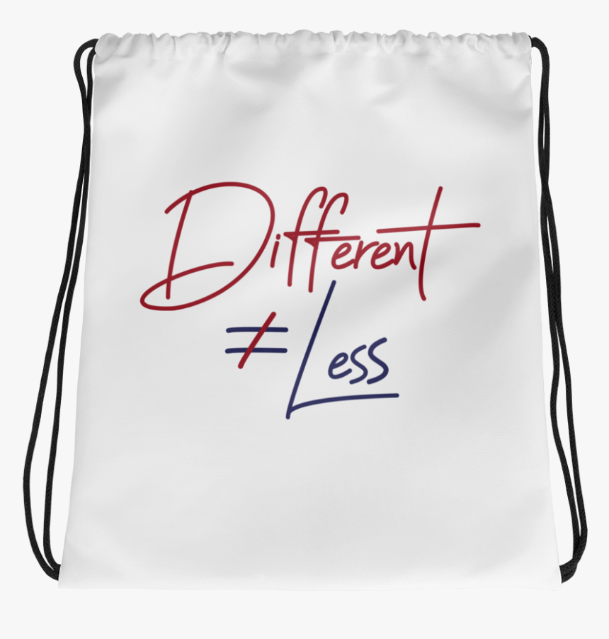 Different Does Not Equal Less Drawstring Bag - Messenger Bag, HD Png Download