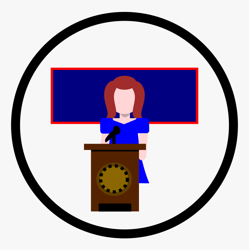 Woman Speaker Clipart Png, Transparent Png