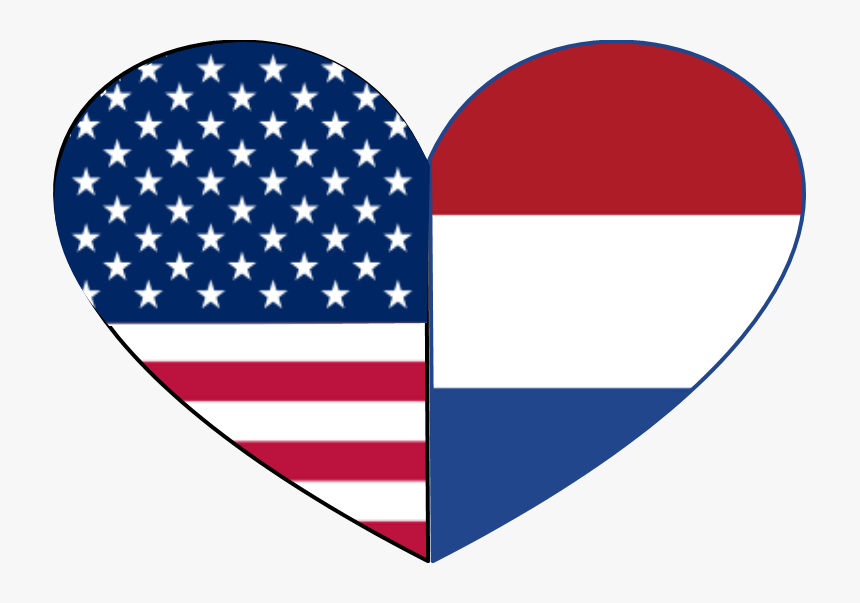 French American Flag Heart, HD Png Download