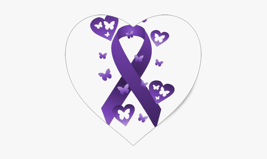 Purple Awareness Ribbon Png Clipart - Maladie De Crohn Symbol, Transparent Png