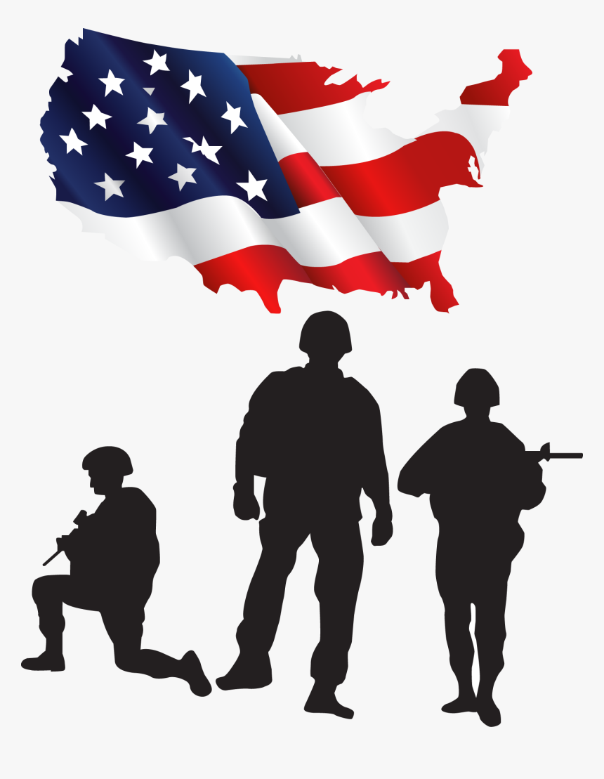 United States Soldier Salute Clip Art - Usa Soldier Vector, HD Png Download