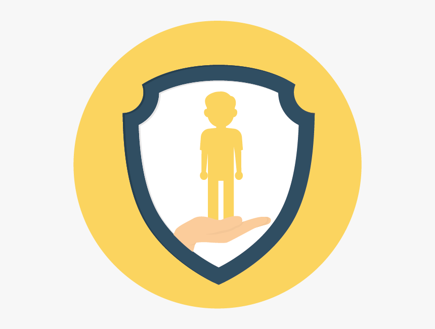 Image Of A Person Silhouette Set Within A Shield - Circle, HD Png Download