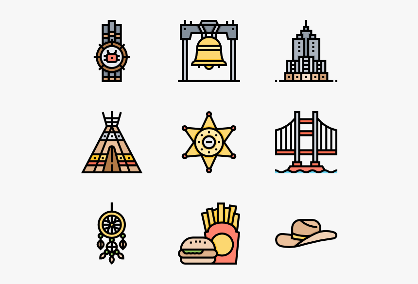 America - Icons That Describe The Usa, HD Png Download